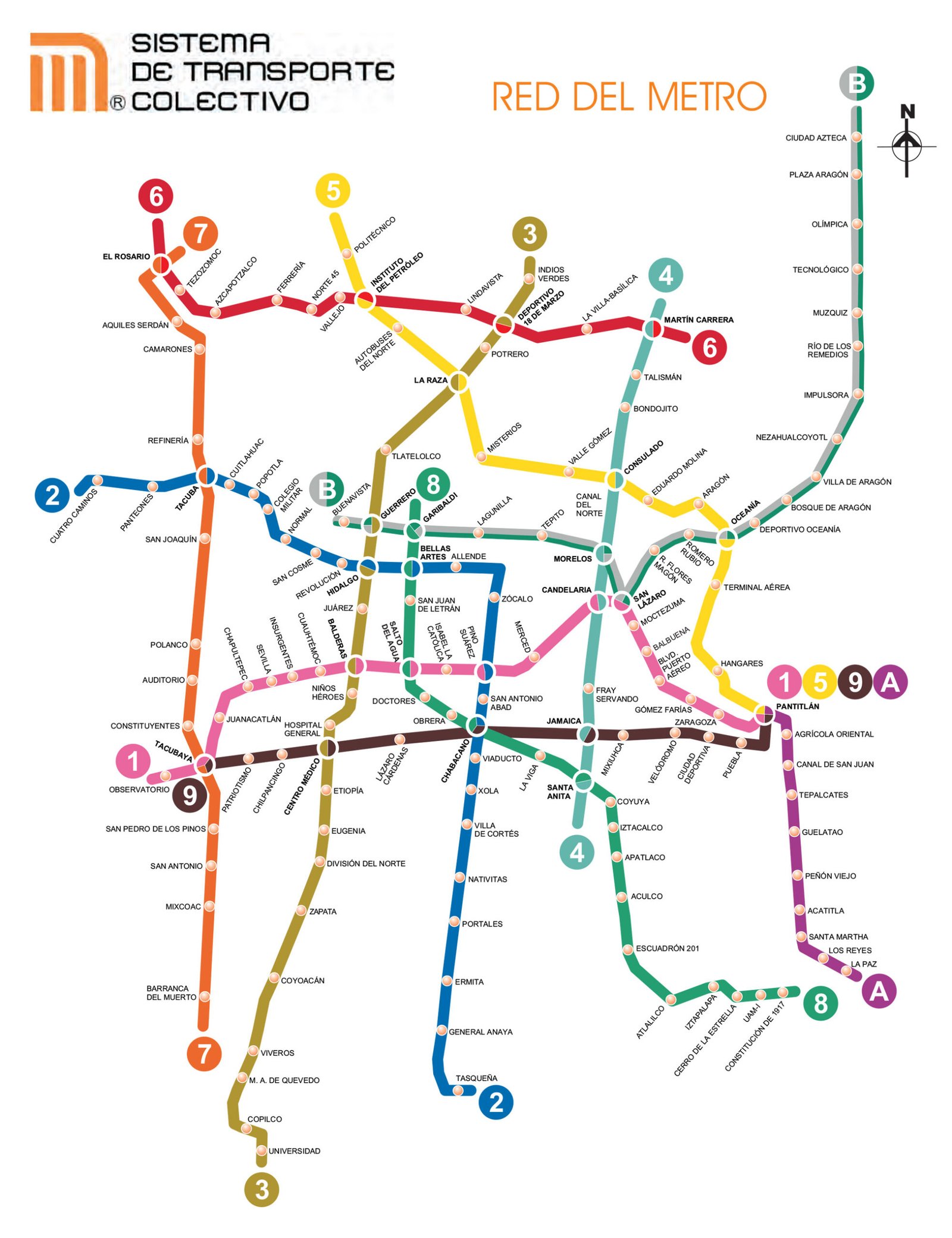 MAPA DE CIUDAD DE MÉXICO FÁCIL 2026 10 mapa del sistema de Metro de Ciudad de México, Polanco